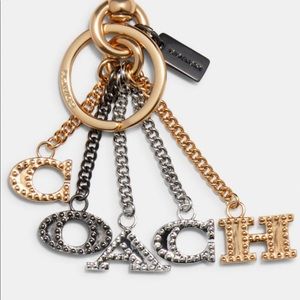 Coach Perforated Letters Bag Charm / Key Ring